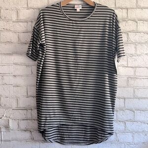 NEW! Short Sleeve Oversized Striped Tunic Tee  LuLaRoe Irma size XXS